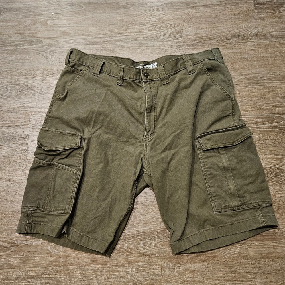 Carhartt‎ Men's 44 Olive Cargo Shorts Relaxed Fit Utility Work Outdoor Cotton